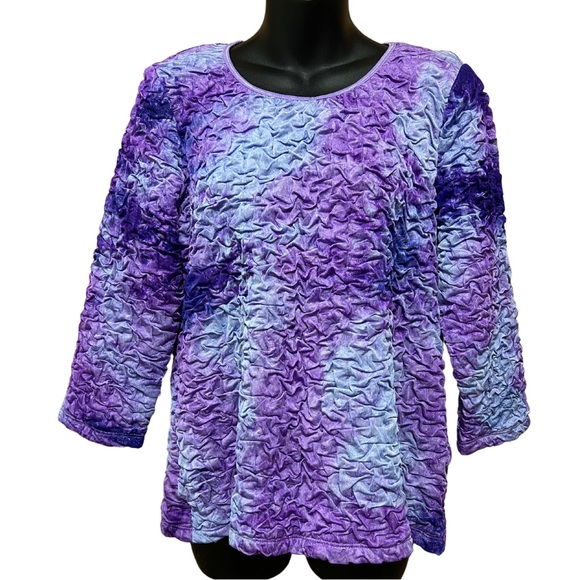 ELEMENTZ 3/4 TOP - PURPLE UNICORN MIX - SIZE PETITE X-LARGE - Picture 2 of 11